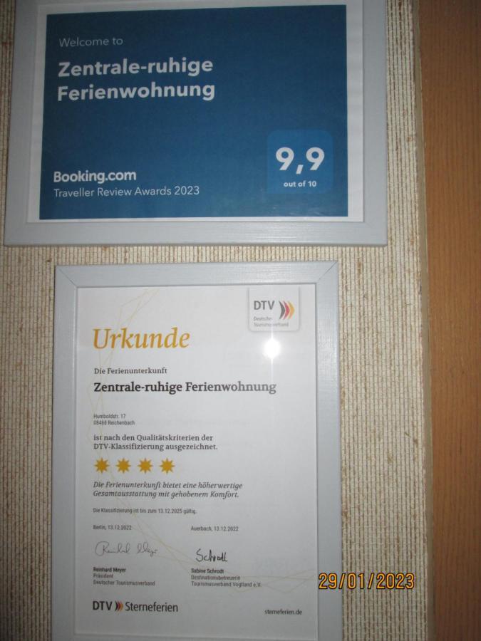 Zentrale-Ruhige Ferienwohnung Reichenbach im Vogtland Extérieur photo